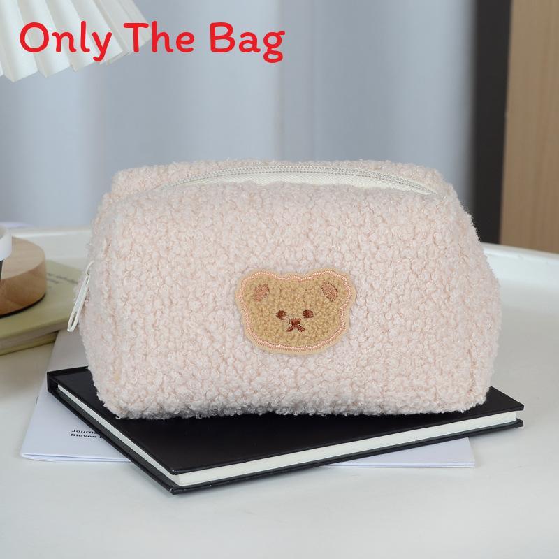 Astuccio in Peluche di Grande Capacità Stile Coreano con Design a Orsetto per Studenti e Ragazze