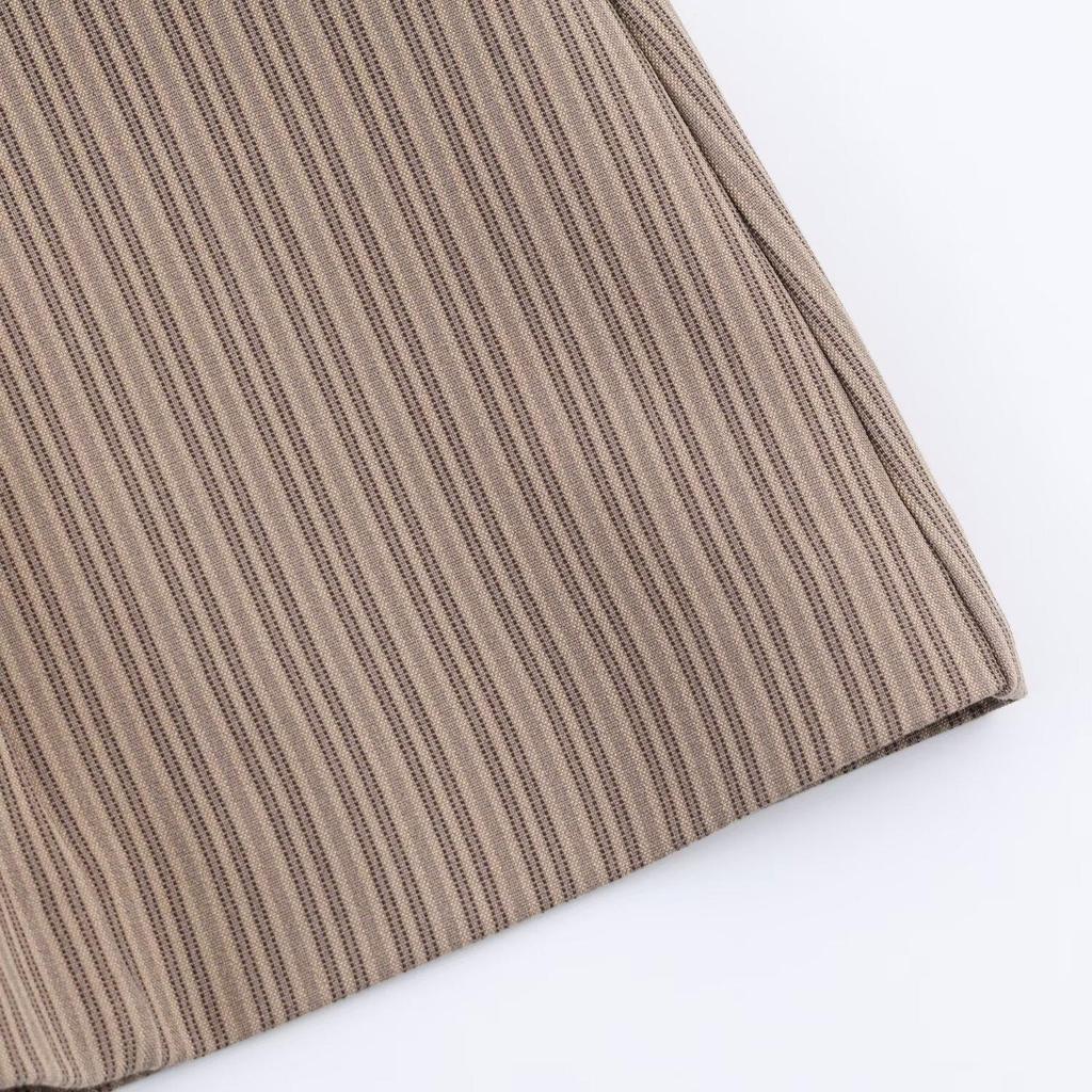 European Style Striped Spring Dress for Women 2026