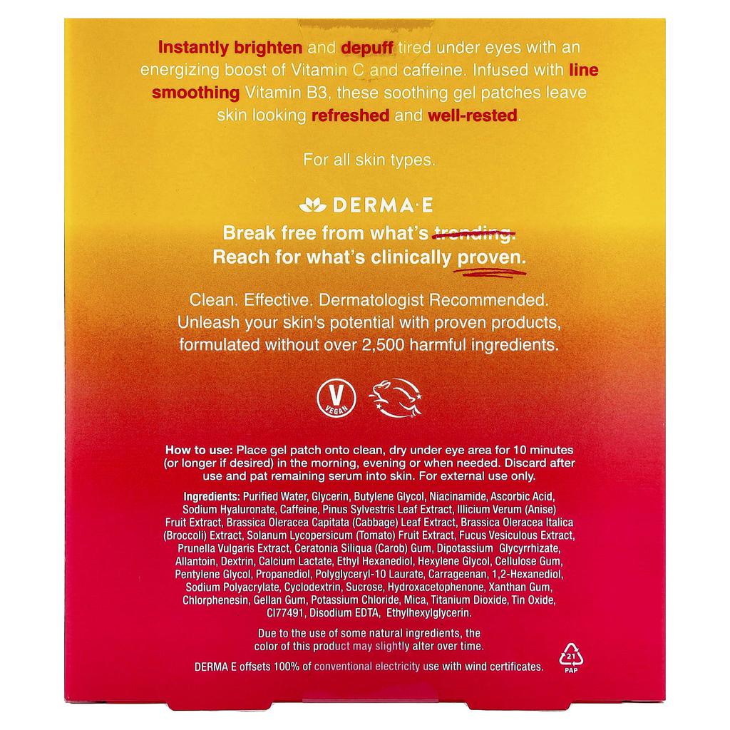 Vitamin C Bright Eyes Hydro Gel Patches, All Skin Types, Pack of 5