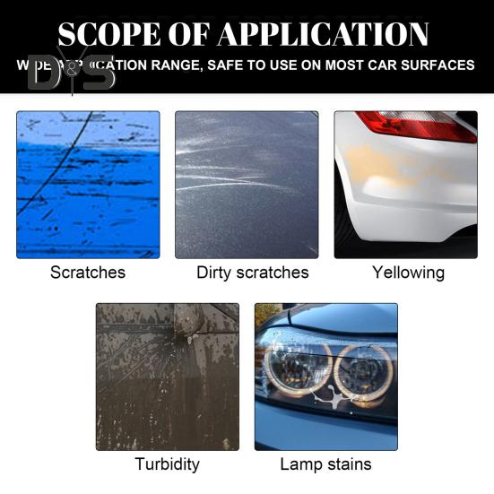 Car Scratch Repair Cream 120ml Automotive Paint Scratch Repair Polishing Wax Deep Scratch Filler for Vehicles Car Scratch Remover Kit with Sponge And