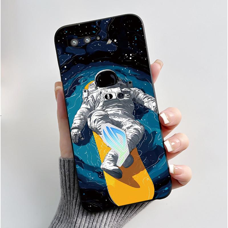 Casing For Asus Rog Phone 5 Rog 5s ZS673KS ZS676KS Case Luxury Dragon Cute Cool Boys Girls Soft Black Matte Silicone Back Cover