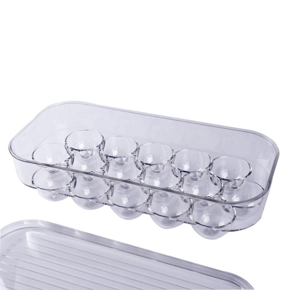 Cutie Depozitare Ouă cu 16 Compartimente, Recipiente Stivuibile pentru Ouă pentru Frigider, Cutie Transparentă pentru Ouă, Uz Casnic