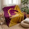 Coperta in Pile Flanella Brisbane Broncos Coperta Calda e Accogliente per Divano Letto Viaggio Uso Stagionale