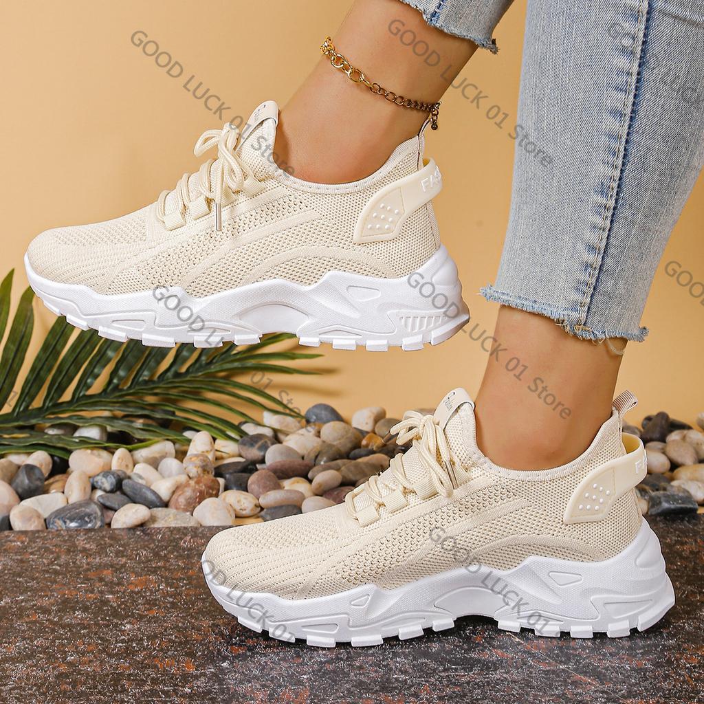Fashion 2025 Women's Summer Fashion New Trend Women's Shoes Mesh Breathable Platform Soles Vintage Forrest Gump Shoes Korean Trainers.