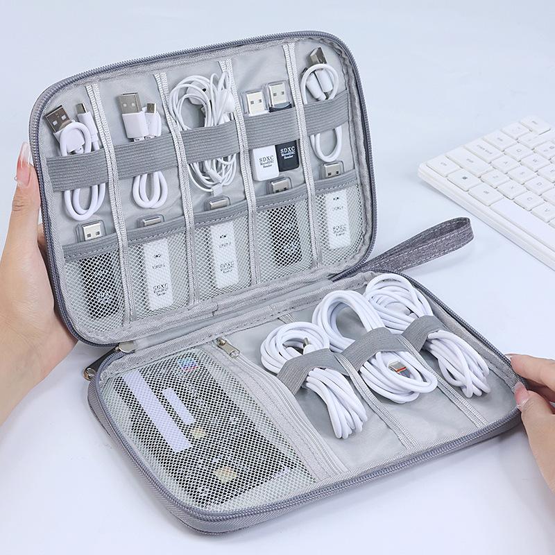 Portable Phone Cable Storage Bag Electronic Accessory Organizer Bag USB OTG Data Cable Charger Plug Travel Waterproof Organizer