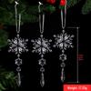 Acrylic Snowflake Ice Strips Hanging Christmas Tree Decoration Set