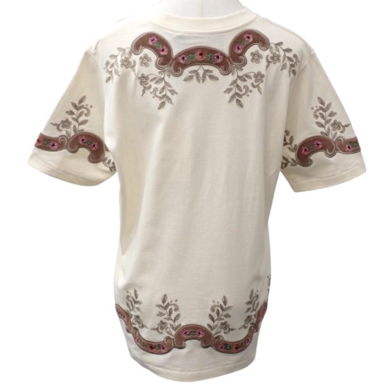 Gucci S Short Sleeve T-shirt Ivory Cotton Women