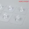 5Pcs Super Glue Hook Transparent Strong Self Adhesive Wall Hangers For Kitchen