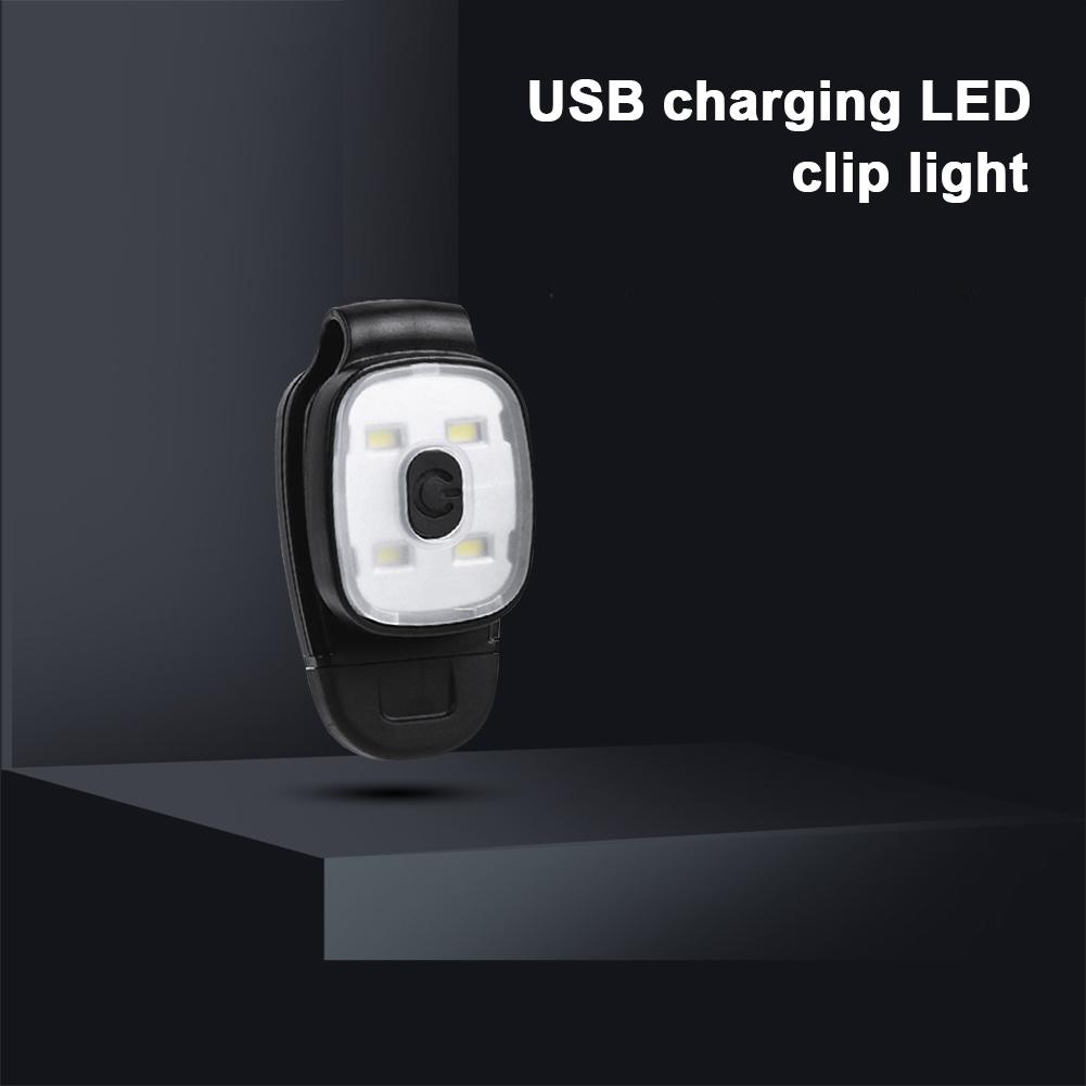 USB Rechargeable Clip-On Warning Light 150 Lumen Brightness with High/Medium/Low Modes IPX4 Waterproof for Night Fishing/Walking