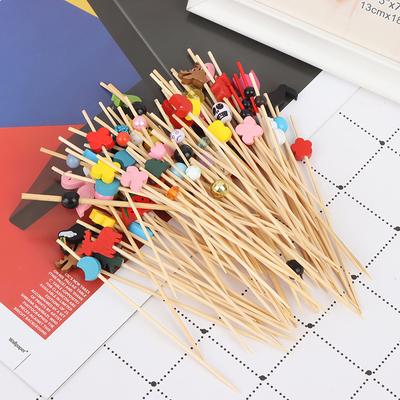 100 Stück Mix Obst Bambus Pick Buffet Kaktus Blätter Cupcake Obst Gabel Salat Stick