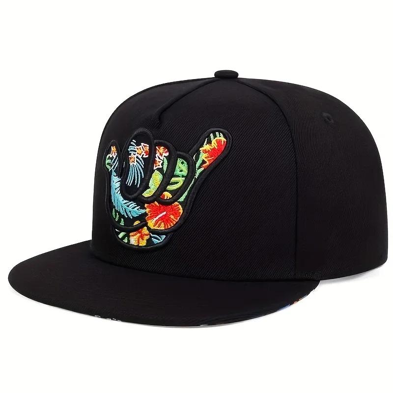 

Women Fingers 666 Embroidery Hip-Hop Hats Spring Autumn Outdoor Use Adjustable Casual Baseball Caps Sunscreen Hat For Men And