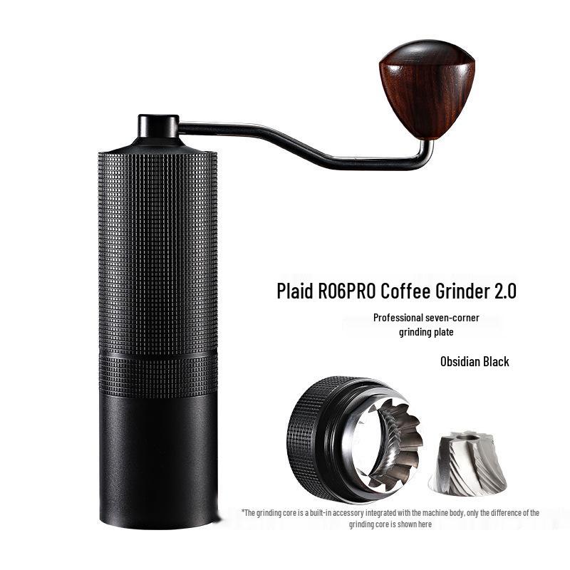 Manual Hand-Crank Coffee Grinder with CNC Steel Burr for Italian Brewing