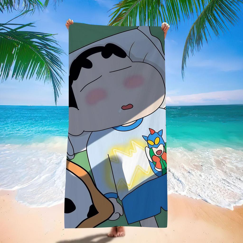 Extra Large Kids Quick Dry Bath Towel Cartoon Character Digital Print Double Sided Flannel Microfiber Beach Towel