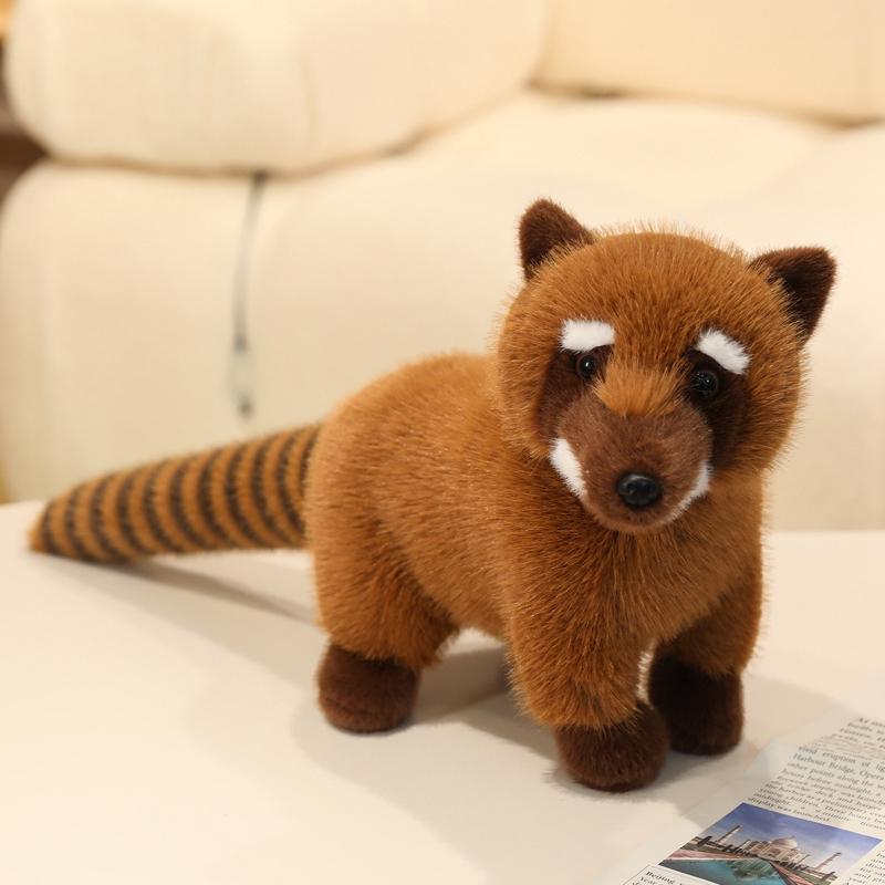 50cm Realistic Raccoon Stuffed Animal Doll Handmade Soft Plush Toy Cute Zoo Animal Gift for Kids 53x25cm коричневый