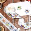 500Pcs per roll Christmas Collection Laser-Cut Snowman Doodle Stickers PVC Self-Adhesive Festive Party DIY Decorative Decals