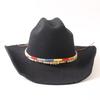 Popular European and American Classic Imitation Cashmere Felt Hat, Men's and Women's Fashion Seamless Edge Western Cowboy Hat