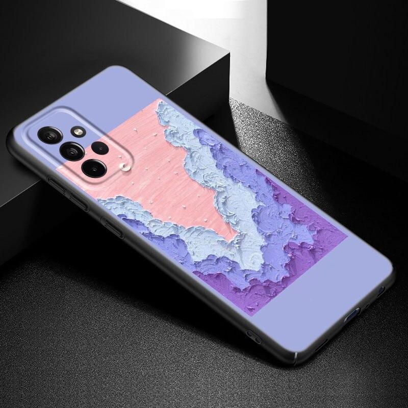 Emboss Flower Art Phone Case For Samsung Galaxy A21 A30 A50 A52 S A13 A22 A32 A33 A53 A73 5G A11 A12 A31 A51 A70 A71 A72 Cover