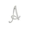 Alloy Letter Brooch with Embedded Crystals Elegant Alphabet Pin Suitable for Formal and Casual Wear Stylish Metal Letter Accessory