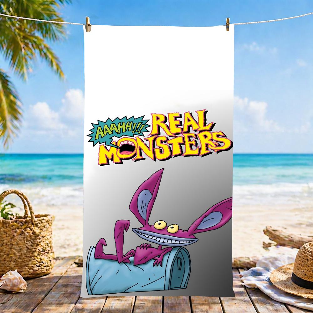 A-Aaahh!!! Real Monsters-S Towel Microfiber Beach Towel, Quick-Dry, Sand-Free, Ultra-Fine Fiber, Super Soft.