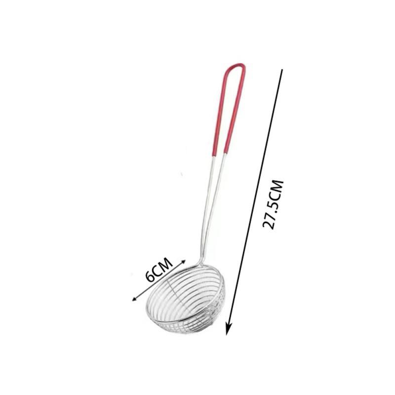 

S/M/L Strainer Stainless Steel Colander Boba Milk Tea Spoon Pearl Round Strainer Red/black Handle Kitchen Gadgets Colander Tools