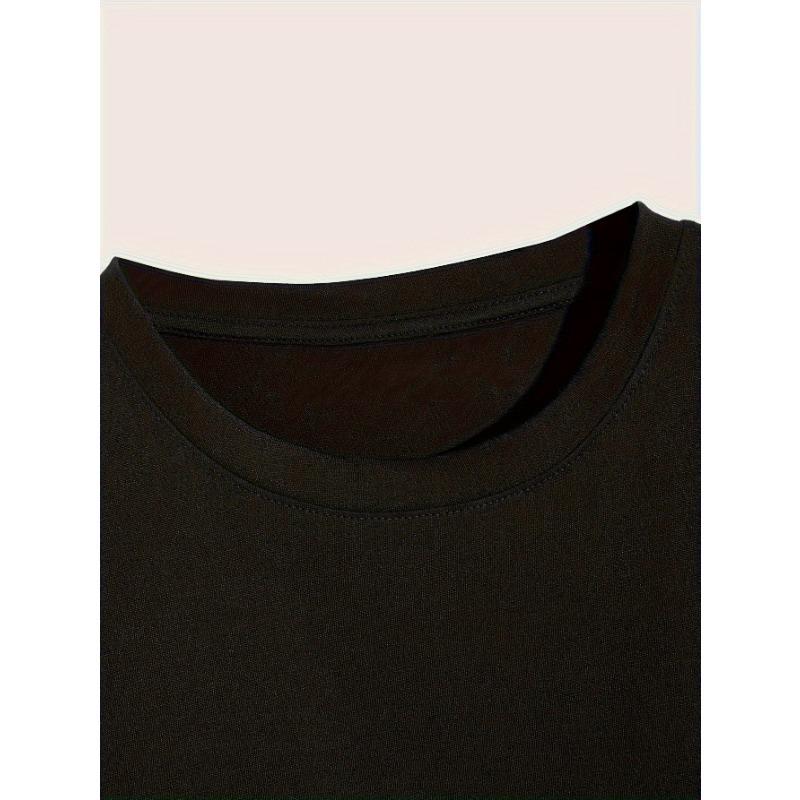 European sizes Men's Vintage Compass Print Short Sleeve Crew Neck Casual Sports Thin T-shirt for Summer and Spring