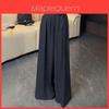 Womens High Waist Wide Leg Pants With Tie Belt For Casual Office Wear