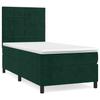 Box Spring Bed with Mattress Dark Green 90 x 190 cm Velvet