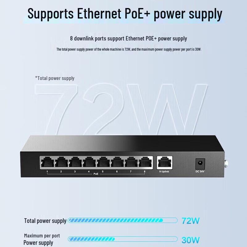 H3C S9G-P 9-Port Gigabit Unmanaged PoE Switch