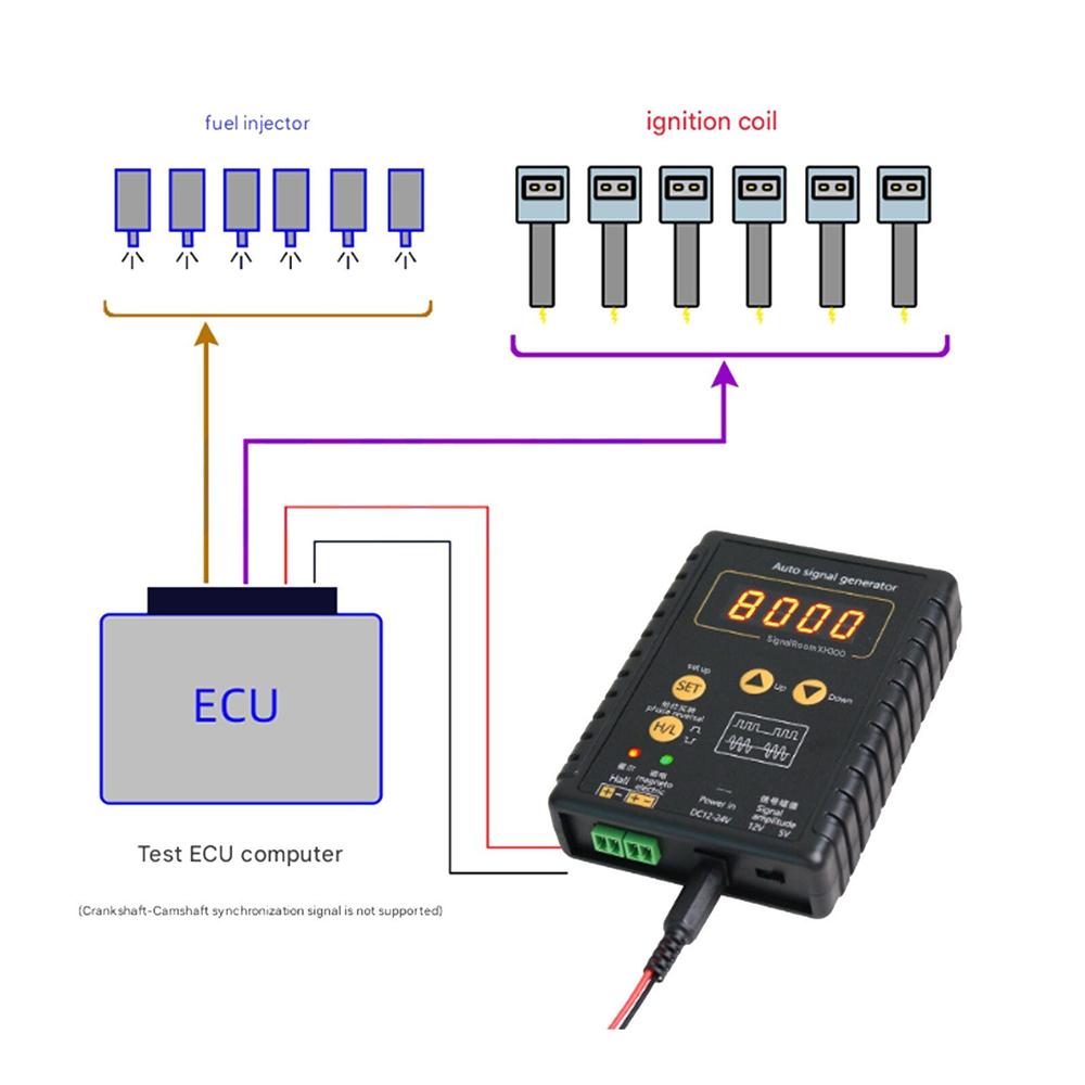 Furulu Automotive Sensor Simulator Tester 2-8000Hz Car Signal Generator Vehicle