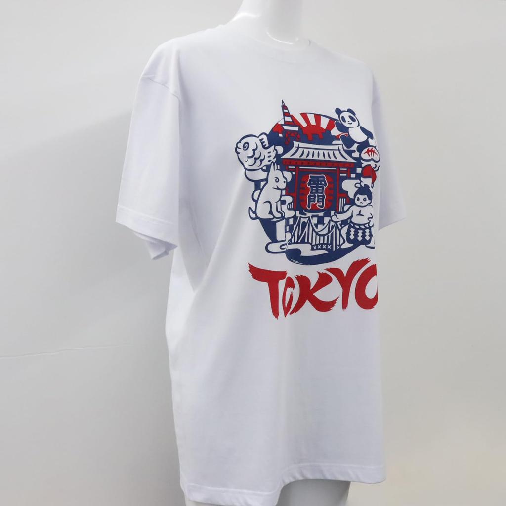 Japanese Souvenir Illustration 2L White Shin-ei [T-shirt TOKYO]