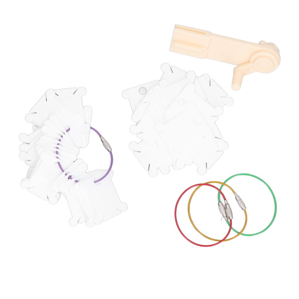 100pcs Plastic Floss Bobbins with Manual Bobbin Winder DIY Crafts Easy Storage Embroidery Bobbins for Needlework Sewing