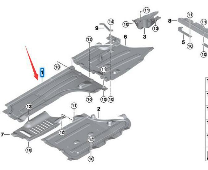 BMW X3 G01/X4 G02 Body Underguard (51757394745, 51757394746)