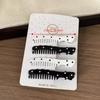 4pcs/set Geometric Hairpins Barrettes Black White Color Polka Dot Hair Clips  For Women