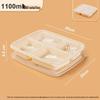 Biodegradable 4-Compartment Corn Starch Lunch Box