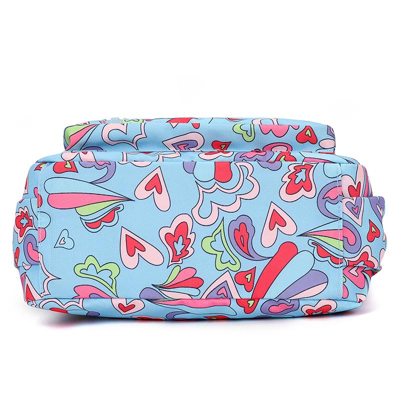 Women's Mobile Phone Bag Printed Nylon Shoulder Bag Crossbody Bag Middle-Aged Mother Bag Small Square Bag