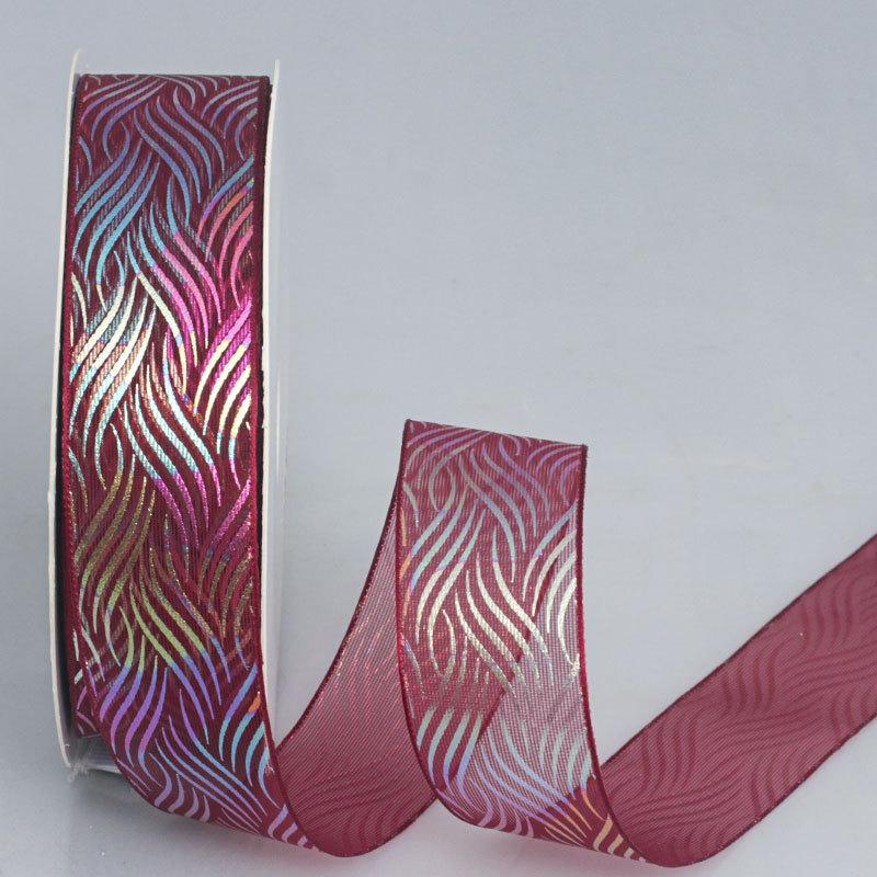 

Элегантная и изысканная прозрачная лента для свадебного подарка Лента ручной работы для упаковки цветов Материал для украшения Цветочные ленты Поделки Изготовление лент 3cm*100 Yards