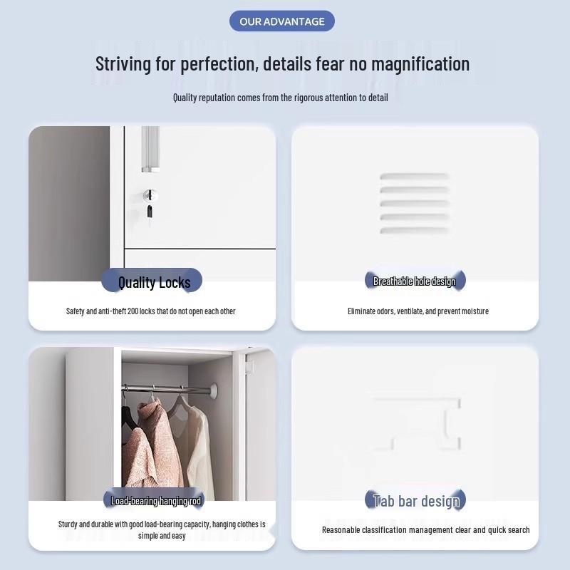 Single Door Steel Locker Cabinet for Employee or Dormitory Use