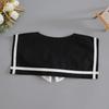 Womens Sweet Front Bowtie Navy Style Shawl Fake Collar Girls Detachable Blouses Top False Collar Woman Decorative Scarf Wrap