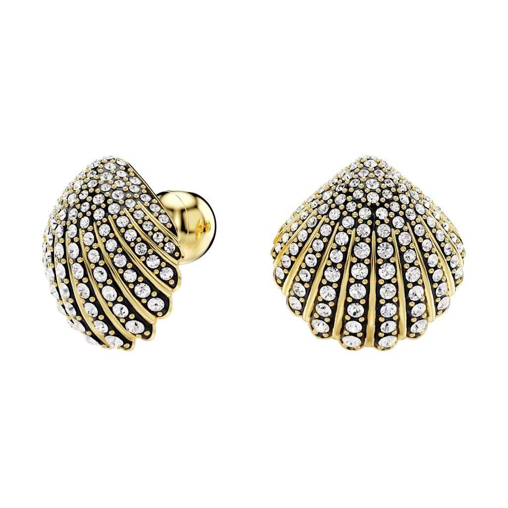 Swarovski Shell Shaped Crystal Inlay Earrings Women earrings Gold 5683970 Box (Random Color)