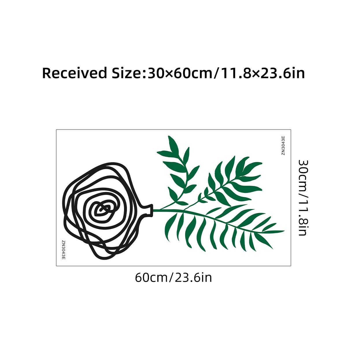 Graffiti Vase Green Plants Self Adhesive Wall Stickers Room Living Room Bedroom Decoration Stickers