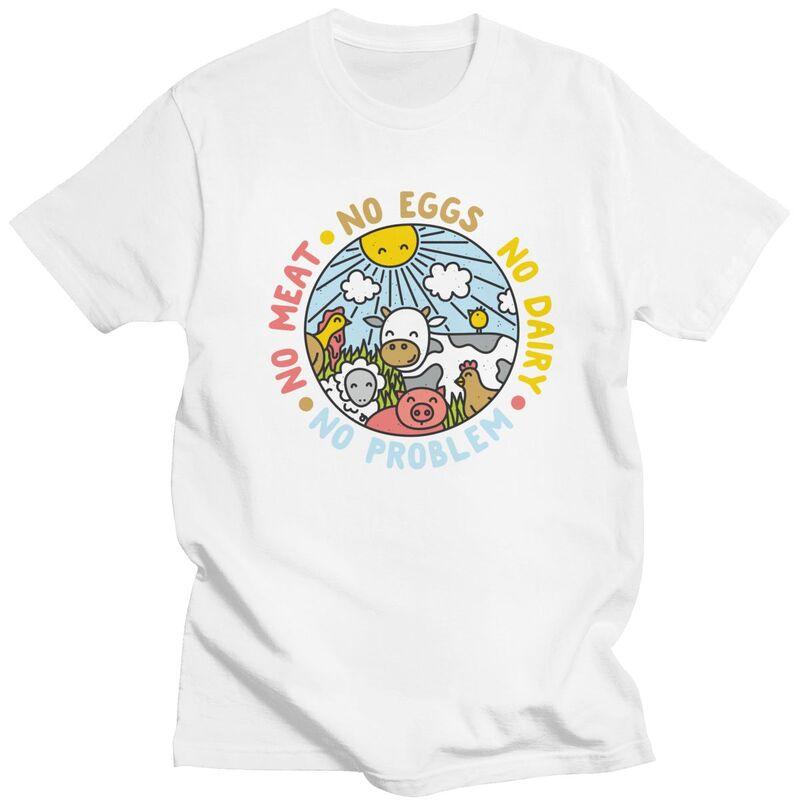 Custom Vegan Animals Are Friends Tshirt for Men Short Sleeve Casual T Shirt Cool Veganism Tshirt Slim Fit Pure Cotton Tees