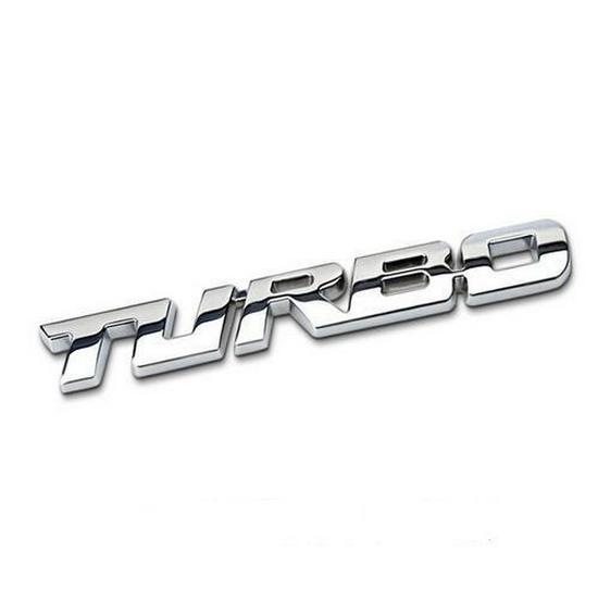 Turbocharged Metal Car Trunk Sport Emblem Sticker Large
