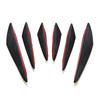 6PCS/Set Carbon Fiber Pattern Universal Front Bumper Spoiler Modified Bumper Air Knife Lip Decorative Strip Car Tuning