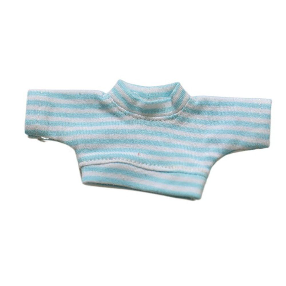 Stripe Plush Doll Clothes 15cm Cotton No Attributes Doll Clothes  Cotton Doll