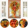 Thanksgiving Doorplate Decor Party Supplies Maple Leaf Front Door Hanging Scene Layout  Ornament for Home Restaurant Shop