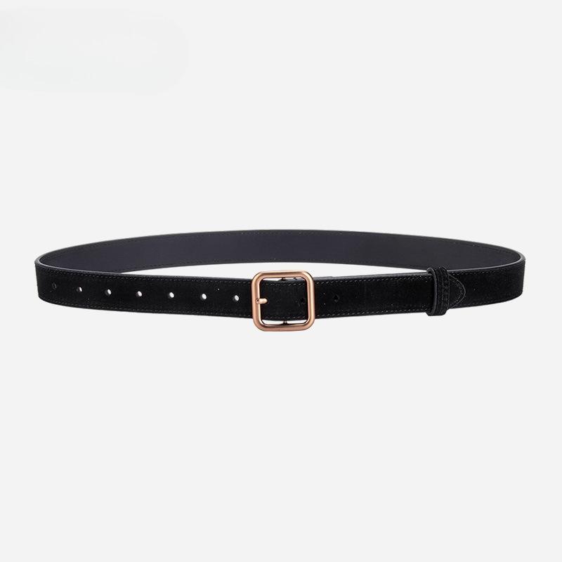 Korean Style Ins Style Belt Women's Belt Matte Reverse Velvet Fashionable Versatile Decorative Jeans Dress Belt Women