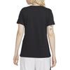 Nike Solid Logo Casual Sports Short Sleeve T-Shirt Women Tops Black DN2393-010