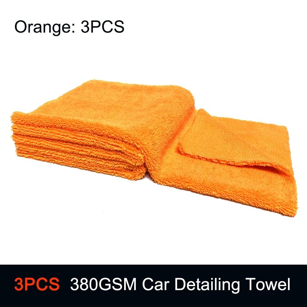 

DetailingKing 3PCS 380GSM Полотенце для мытья автомобиля 40x40CM Безграничная многофункциональная салфетка из микрофибры Superfine Fiber