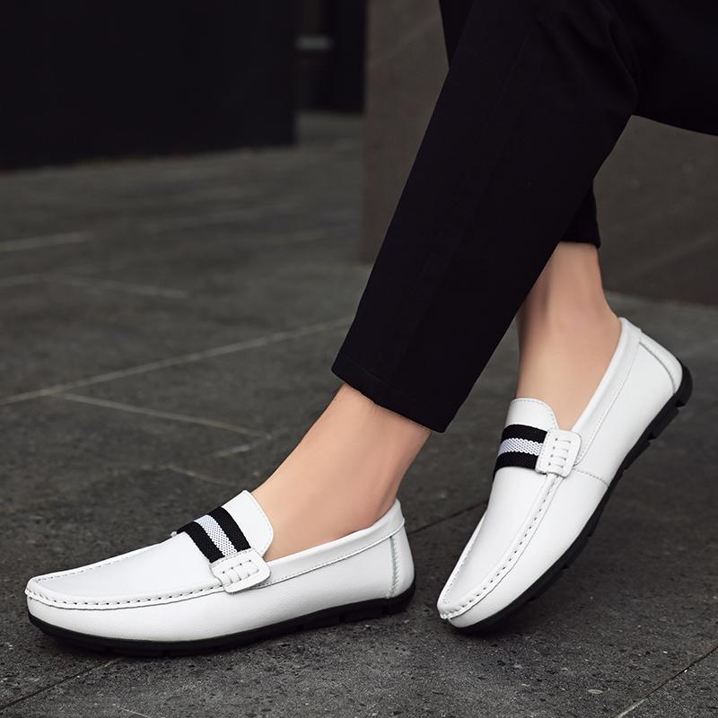 Móda Pánské Kožené Neformální nazouvací obuv Prodyšné Pánské Neformální kožené boty Prodyšné Pohodlné Pánské boty