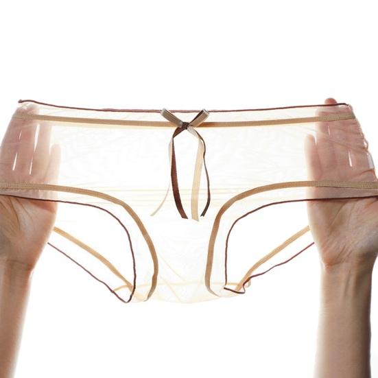 

Сексуальна білизна для жінок Ультратонка Прозора Сітчасті Трусики Безшовні Середня Посадка Хіпстери L